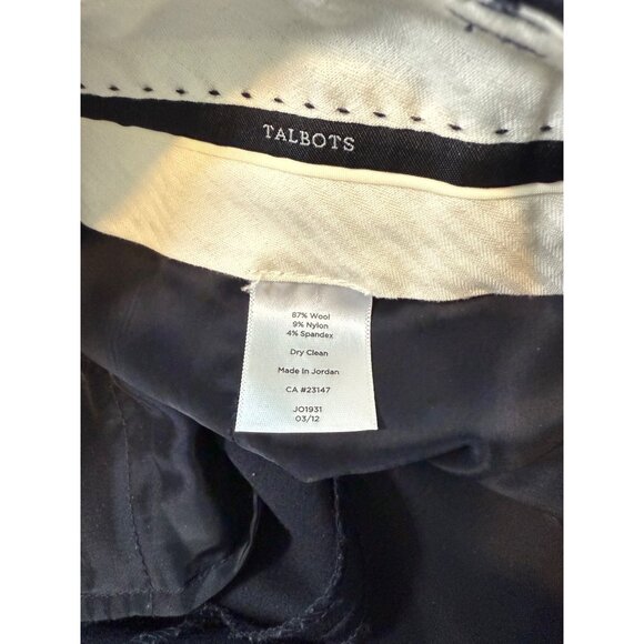 Talbots Heritage Womens Dress Pants 6P Petite Black Wool Blend Office - Picture 7 of 7